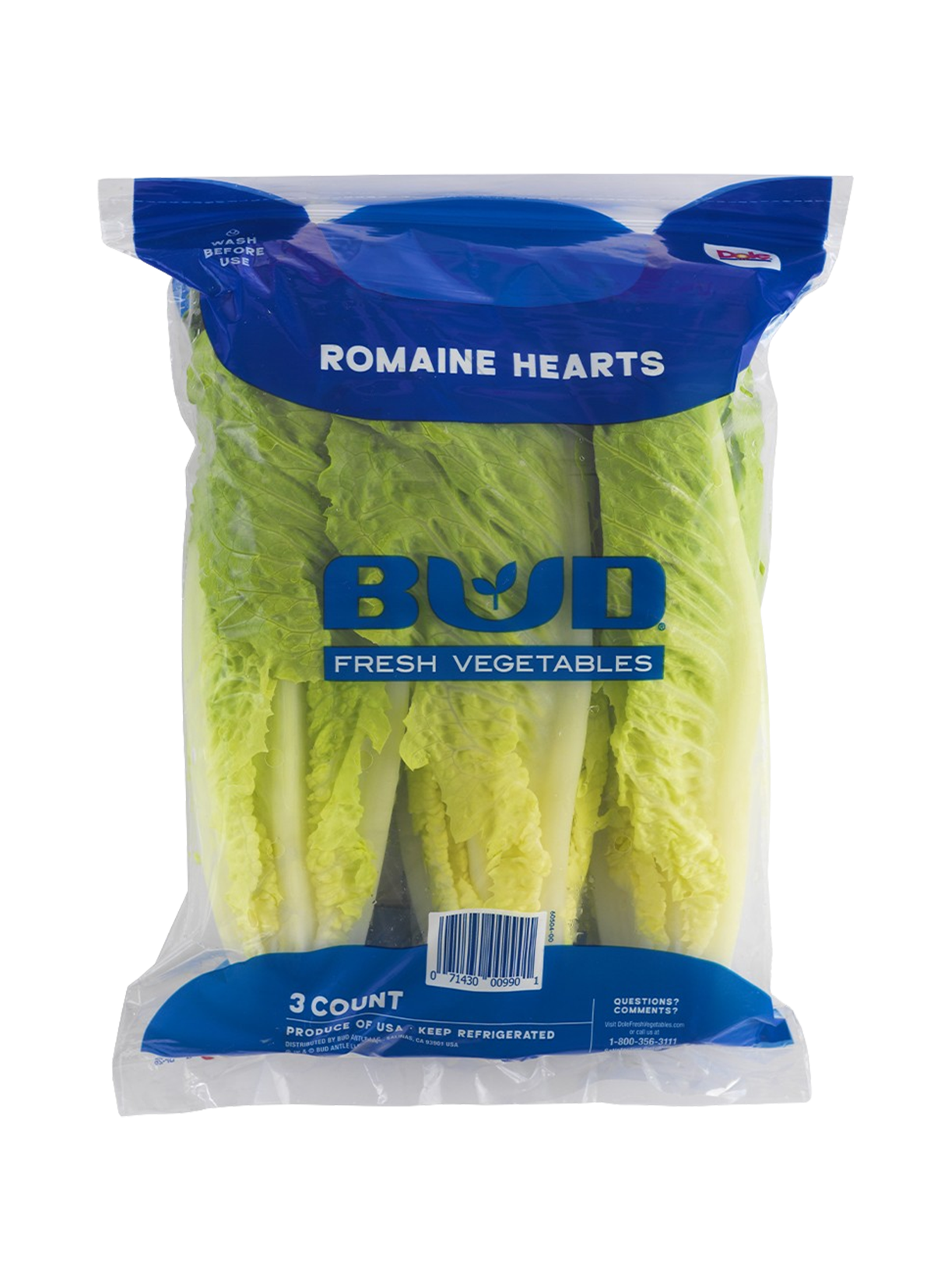 Bud Fresh Romaine Hearts